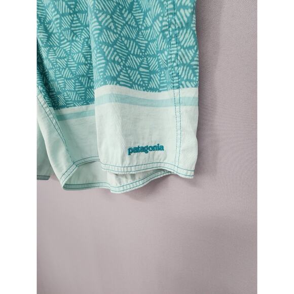 Patagonia Board Shorts Mens 36x9 Wavefarer Swim Blue Stripes Swim Surf Sunshine - Picture 6 of 14